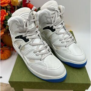 Men’s Gucci basket GG Supreme high top sneakers size 9 made in Italy